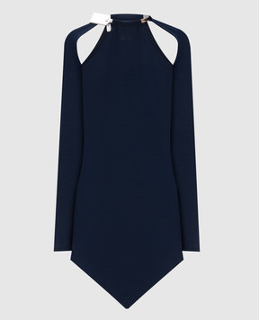 Off-White Heavy blue dress with logo 2DB55KF25JER001