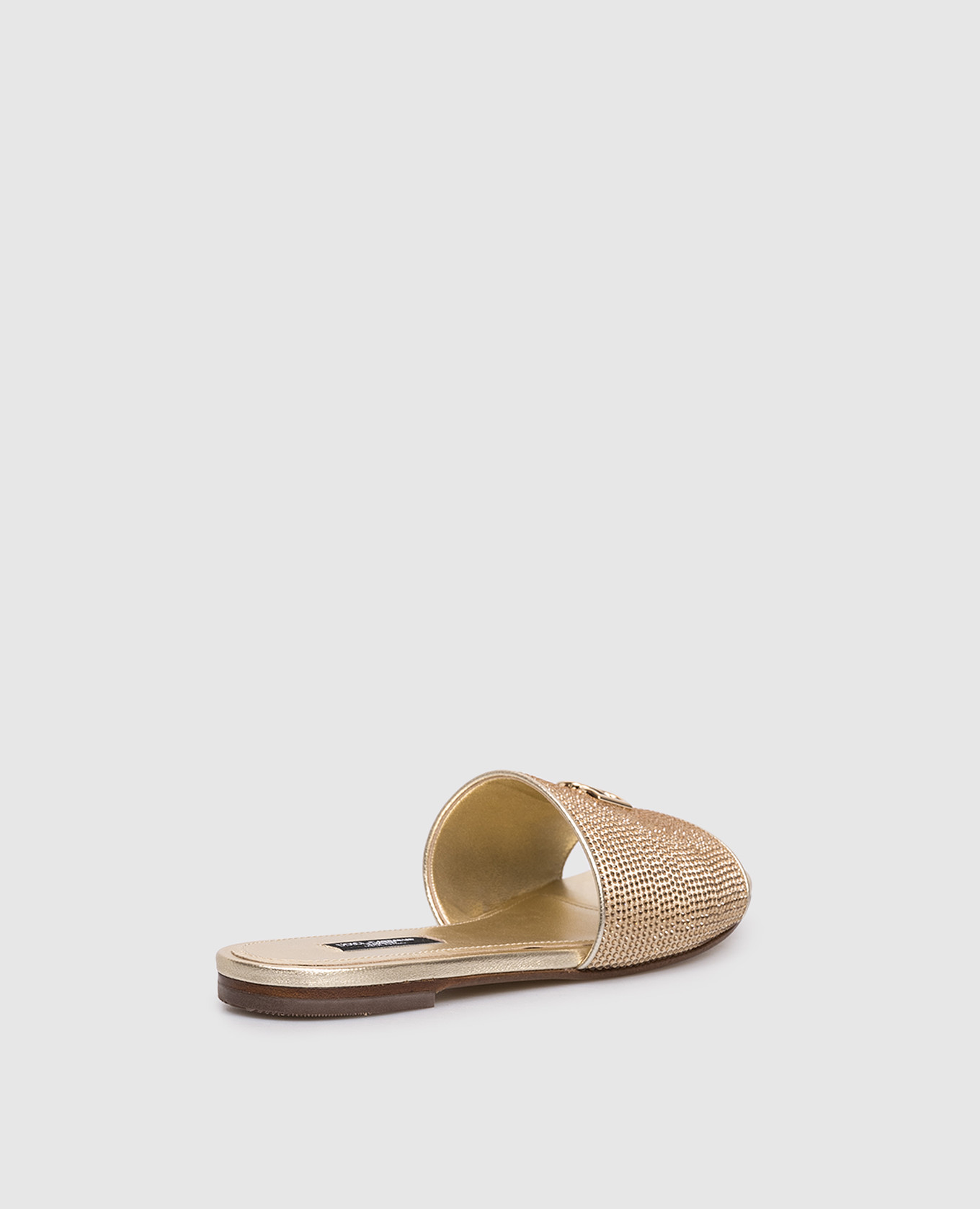 Children's golden flip-flops with crystals Dolce&Gabbana 3