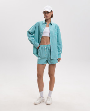 Sporty & Rich Amalfi green striped shirt SI006712243GR62