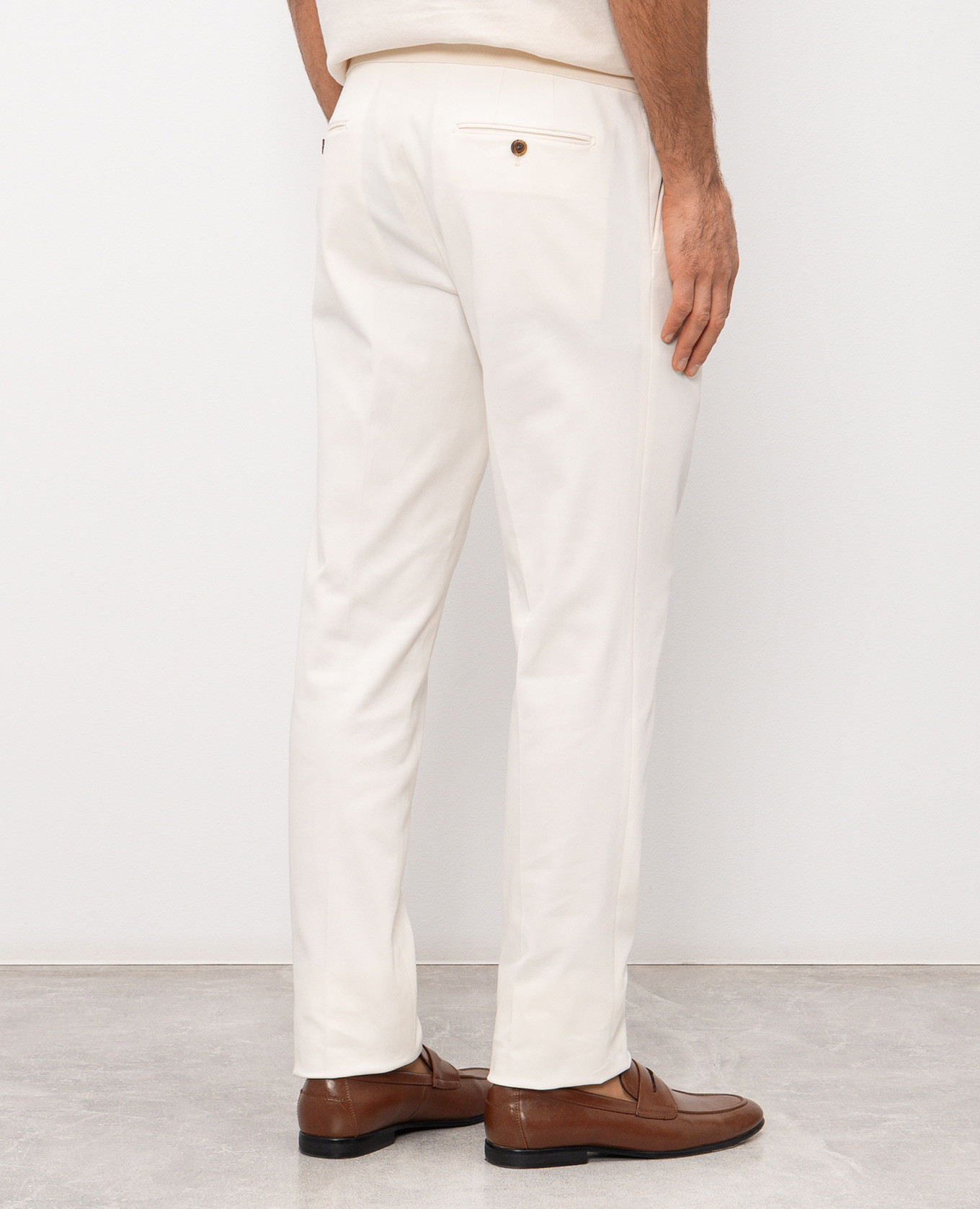 

Ivory cotton pants Pini Parma, Beige