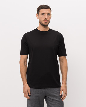 Canali Black cotton T-shirt MJ00002T0922