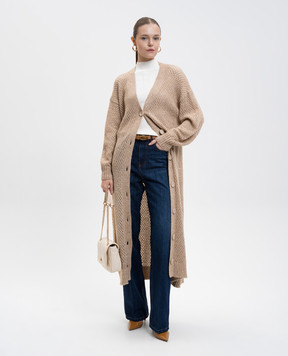 Twinset Beige sequin cardigan 252AT3153