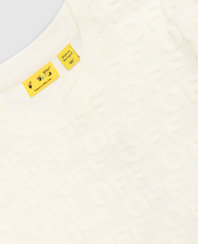 Off-White Children's yellow cropped t-shirt 44GAA019S26J003