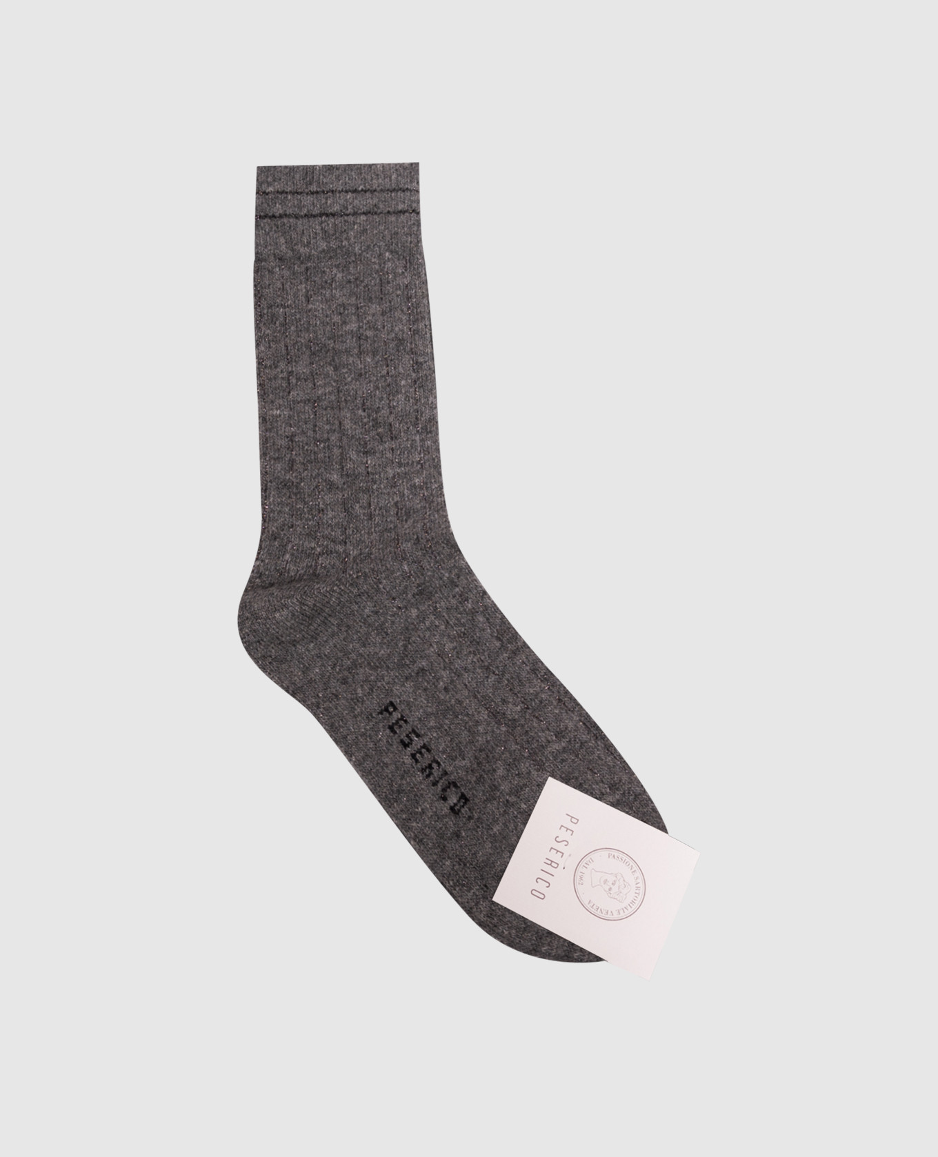 Gray socks with lurex