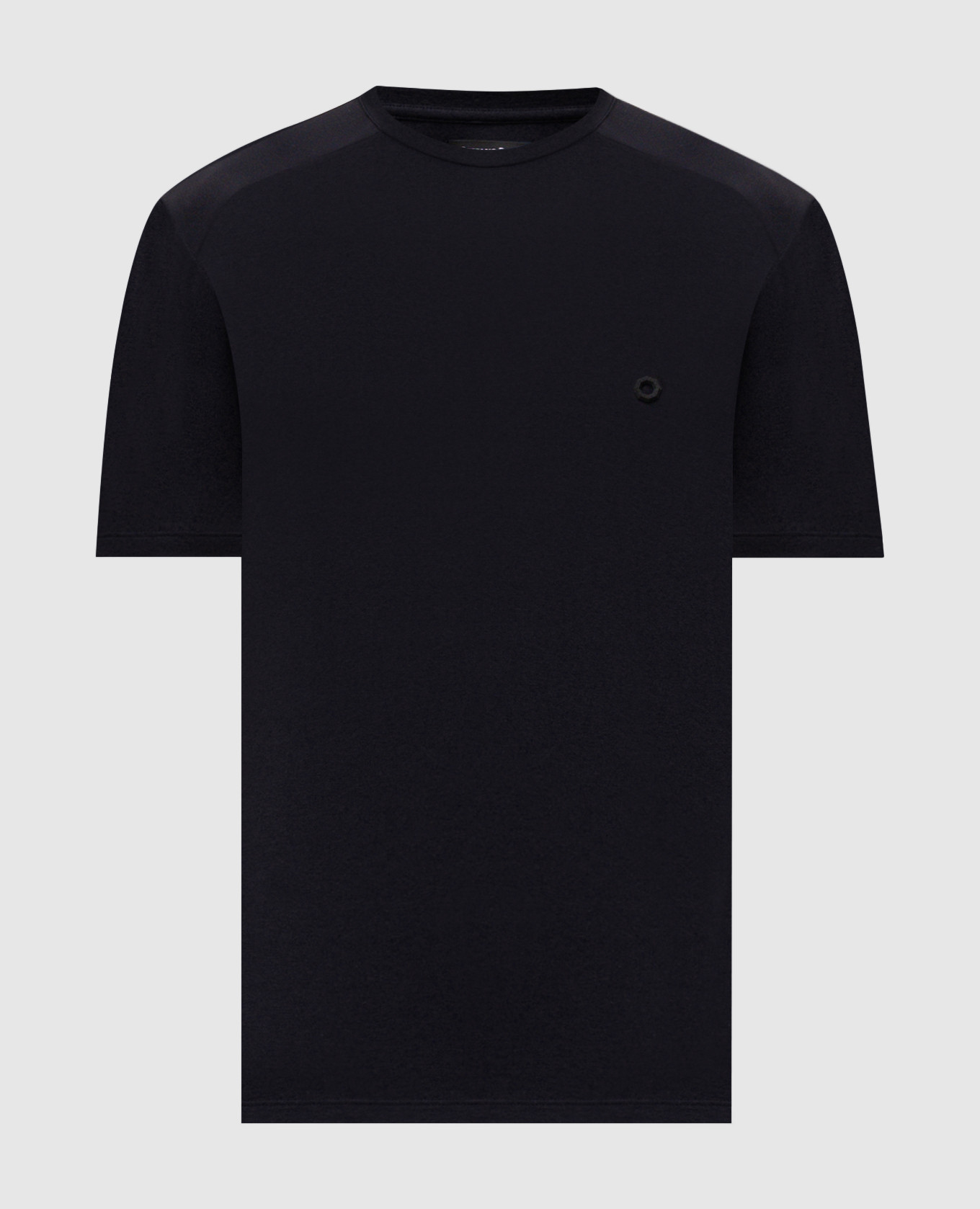

Black T-shirt with textured emblem Stefano Ricci