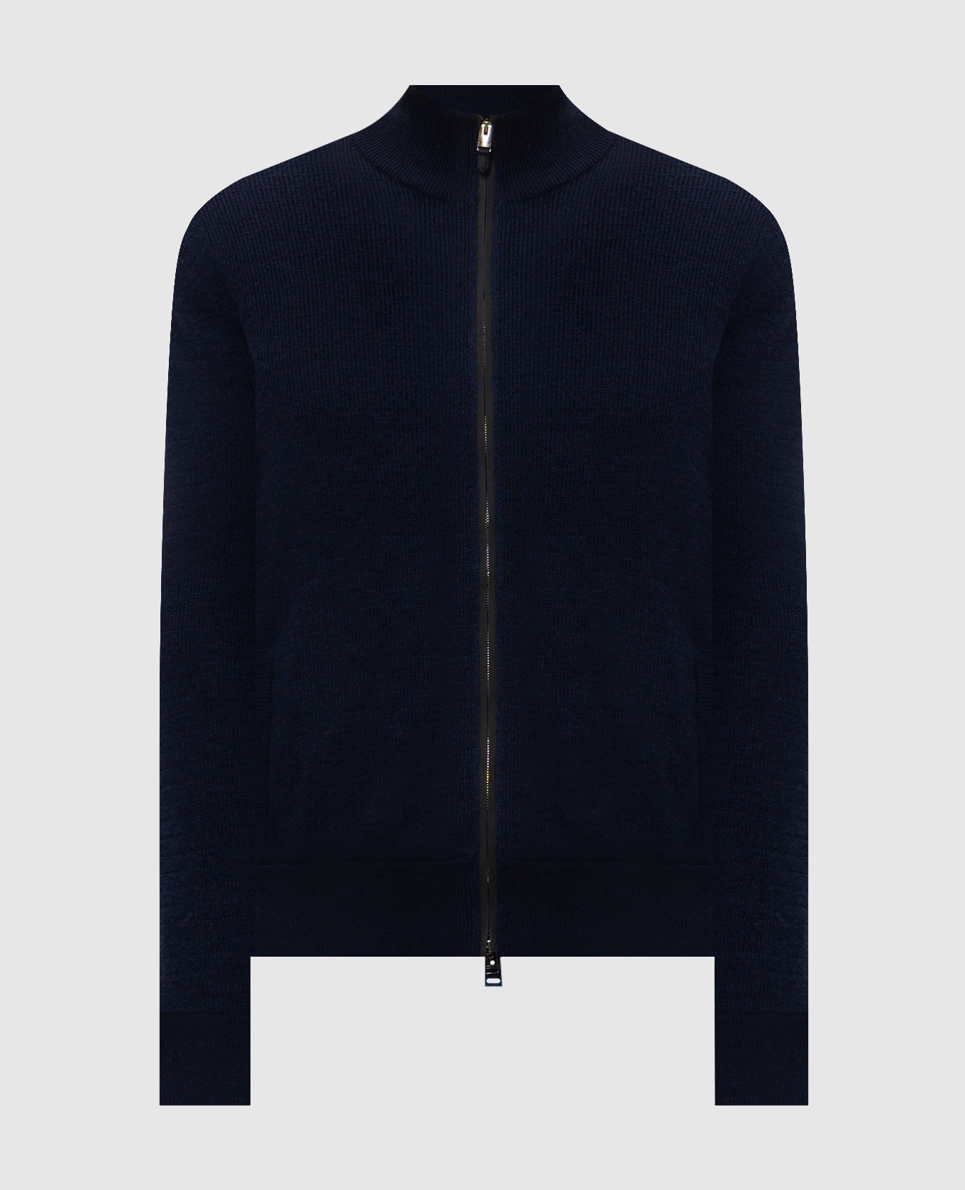Blue wool and cashmere cardigan