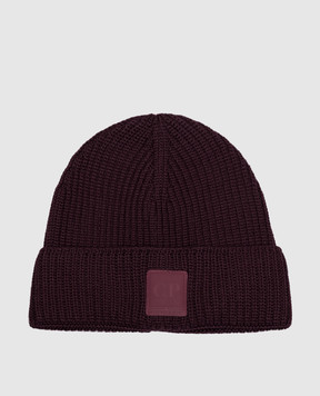 C.P. Company Metropolis Burgundy wool hat LAC034A005509A