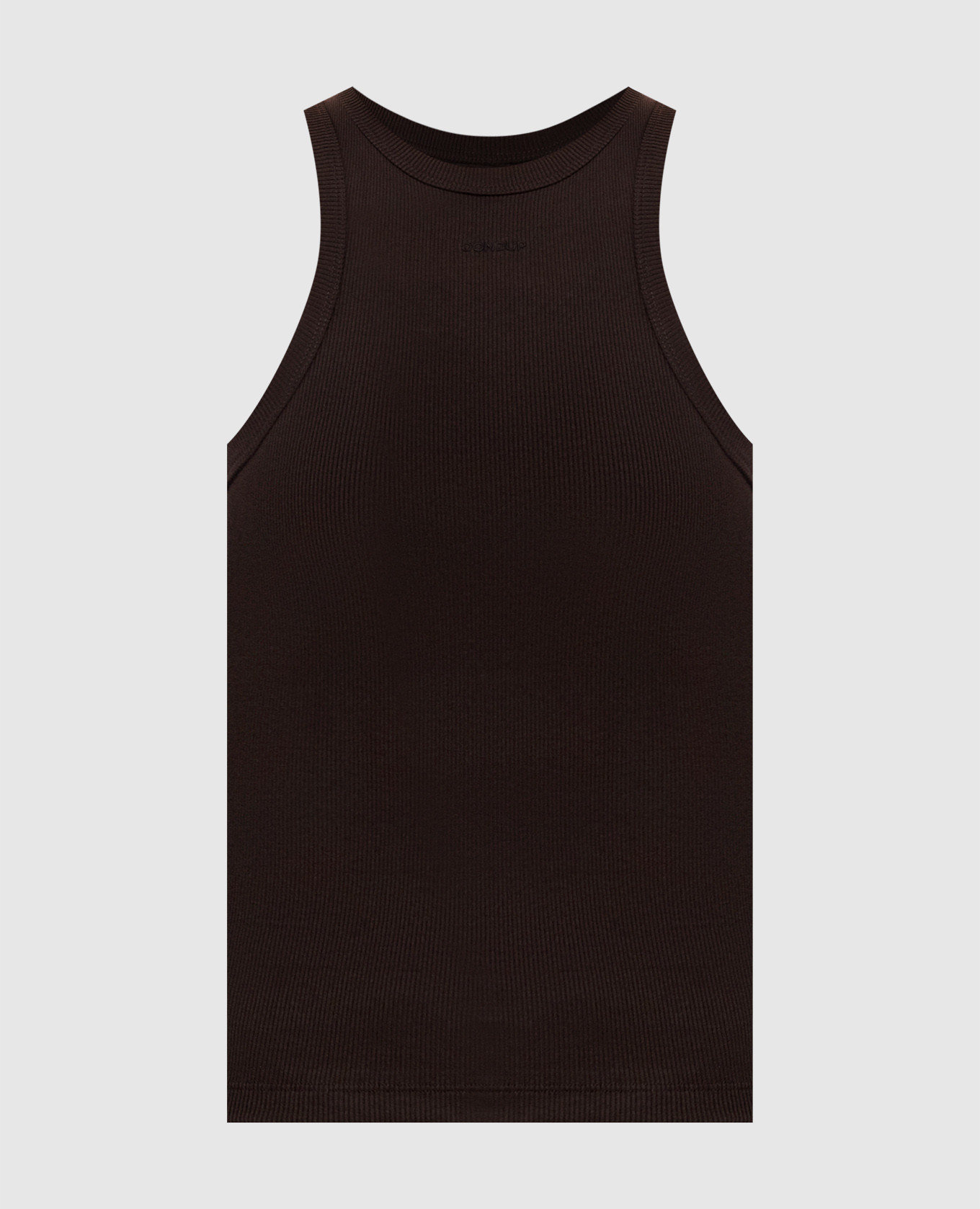 Brown ribbed T-shirt