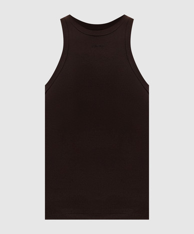Brown ribbed T-shirt