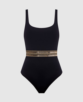 Twinset Black swimsuit with sequins 261LBMG00