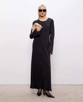 The Row Merita black silk dress 10493W4205