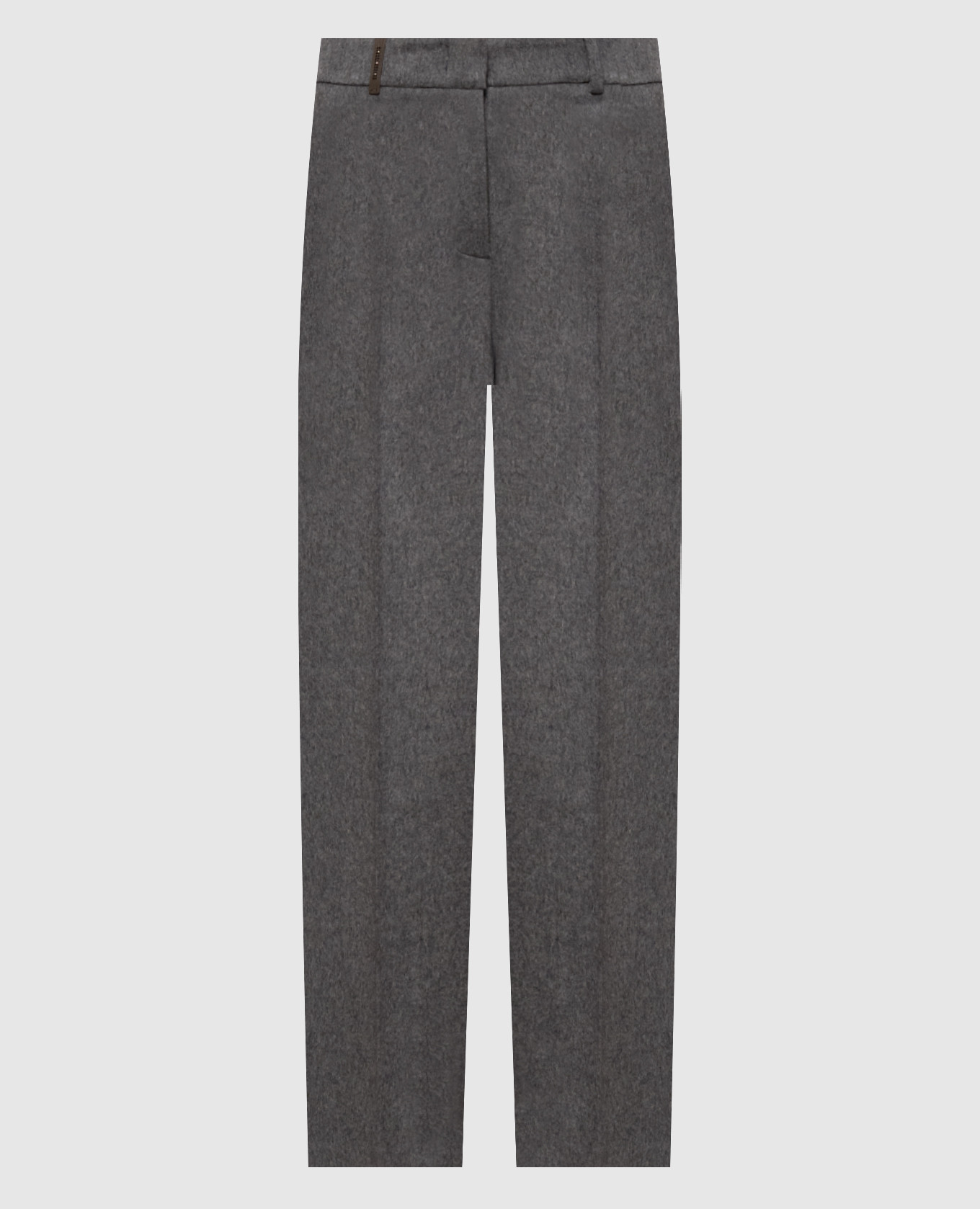 Gray wool and cashmere pants