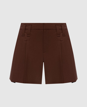 Brunello Cucinelli Brown shorts with wool MPW07P8953