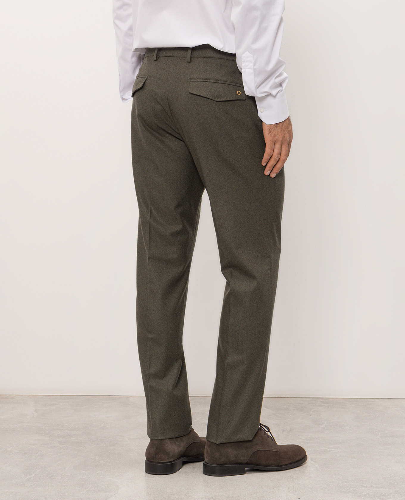 Khaki cashmere pants Stefano Ricci 4