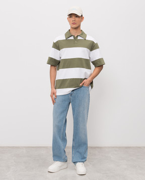 Axel Arigato White Striped Polo Shirt A3798002