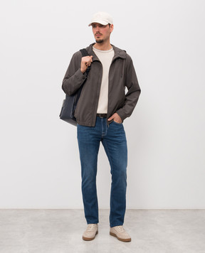 Peserico Brown jacket with wool R5224002561