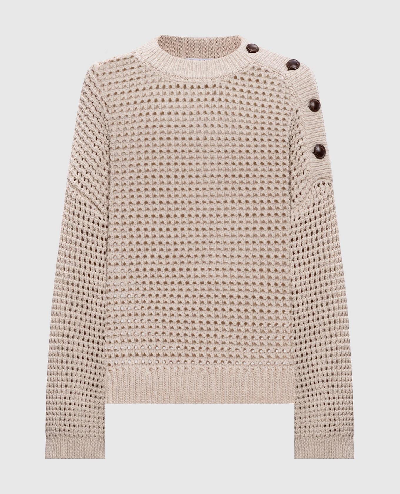 

Beige openwork sweater Brunello Cucinelli