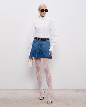 Valentino White shirt with ruffles 8B0AB8G25A6
