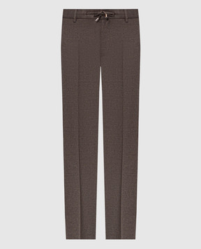 Stefano Ricci Brown wool and cashmere pants M1T80A0016WCEA2V