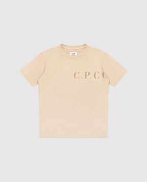 C.P. Company Children's beige T-shirt with logo C5M00LLAA1748