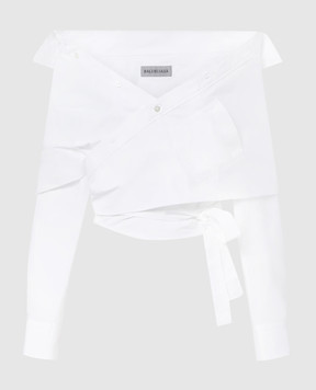 Balenciaga Ivory off-shoulder shirt 872123TRM28
