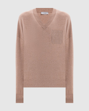Peserico Beige wool, silk and cashmere pullover A99204F12A9283