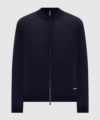 Blue wool cardigan