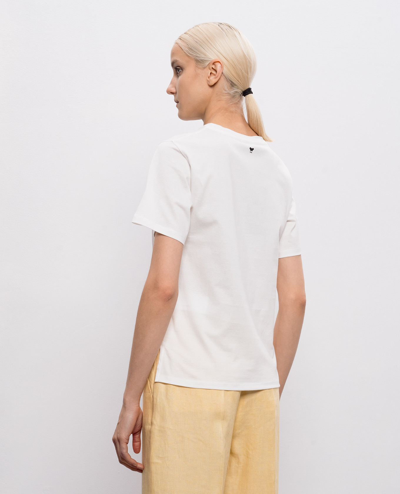 TENUE white T-shirt with print Max Mara Weekend 4