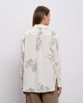 Victoria Beckham White blouse with floral print 1224WSH005278O