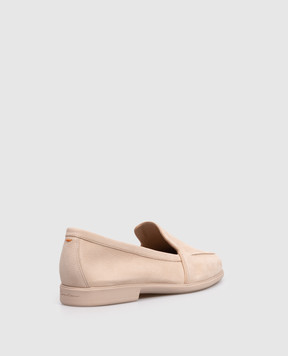 Santoni Beige nubuck loafers with embossed logo WULB72051GC2SPRX
