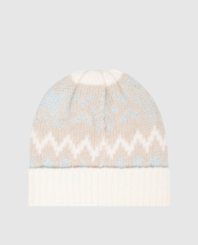 Herno Patterned wool and cashmere hat BER00083D70383