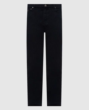 Brunello Cucinelli Blue jeans with logo patch M277PO2090