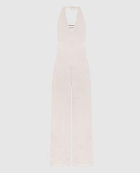 Peserico Beige jumpsuit with an open back E0234101507