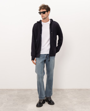 C.P. Company Blue sports jacket with logo patch MSS716M005086W