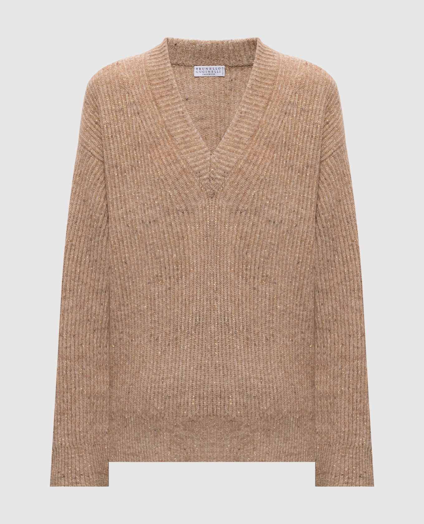 Beige cashmere and wool pullover
