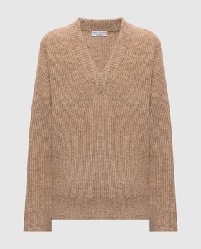 Brunello Cucinelli Beige cashmere and wool pullover MTX755602P