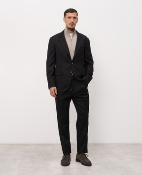 Brunello Cucinelli Black wool suit ME226LDTH