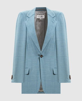 Maison Margiela MM6 Blue wool jacket S62BN0119M35884