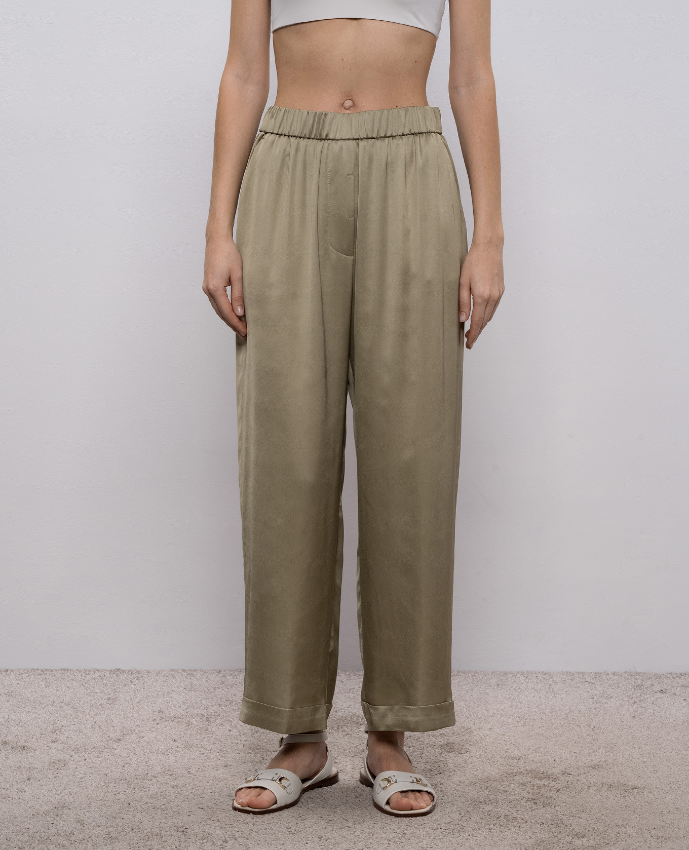 

Khaki pants with lapels Peserico