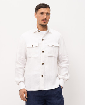 Enrico Mandelli Ivory linen shirt SAHAR26101