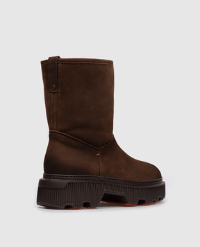 Santoni Brown suede boots WTCW71965GA2ARYH