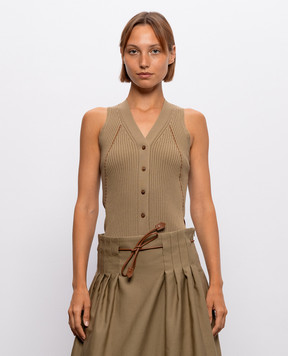 Max Mara Top FIORIRE in khaki MXMFIORIRE