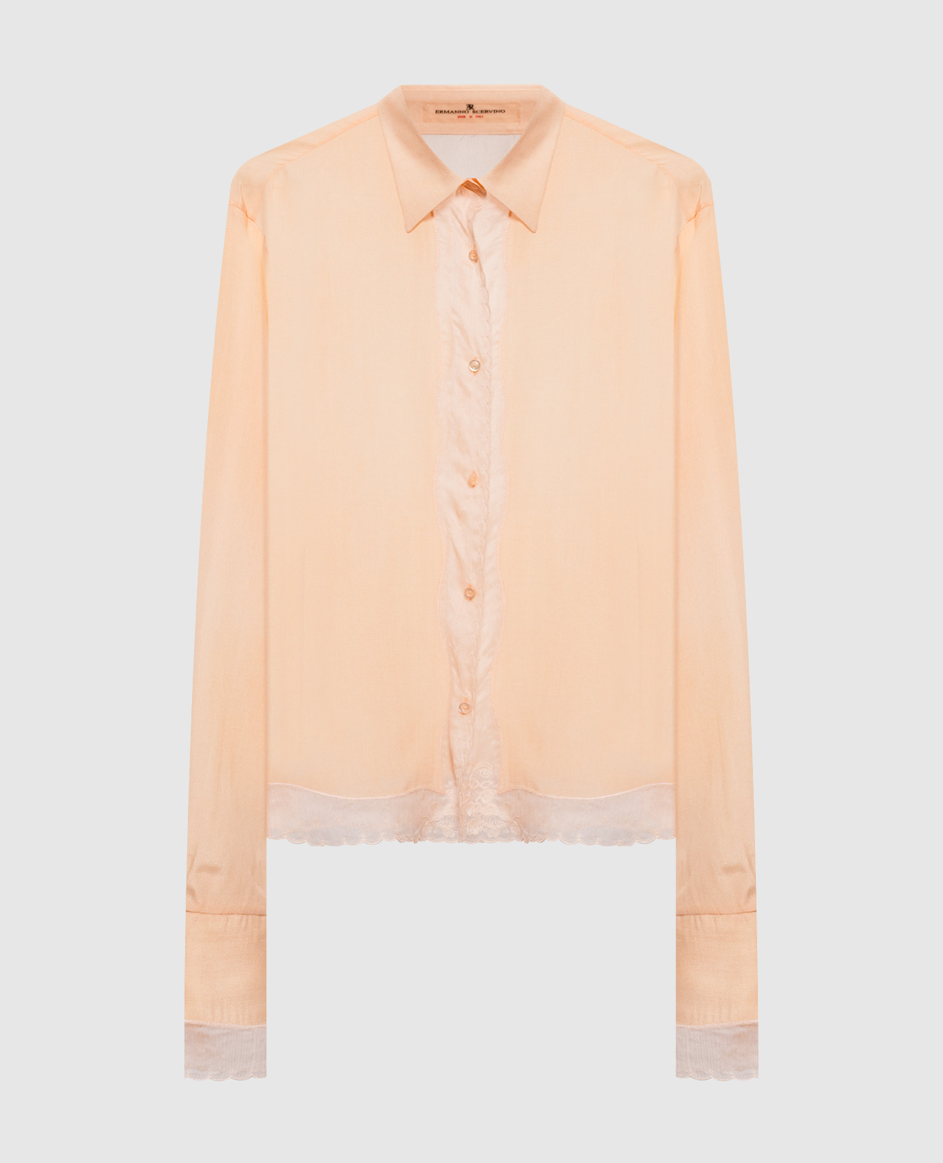 Orange blouse with lace