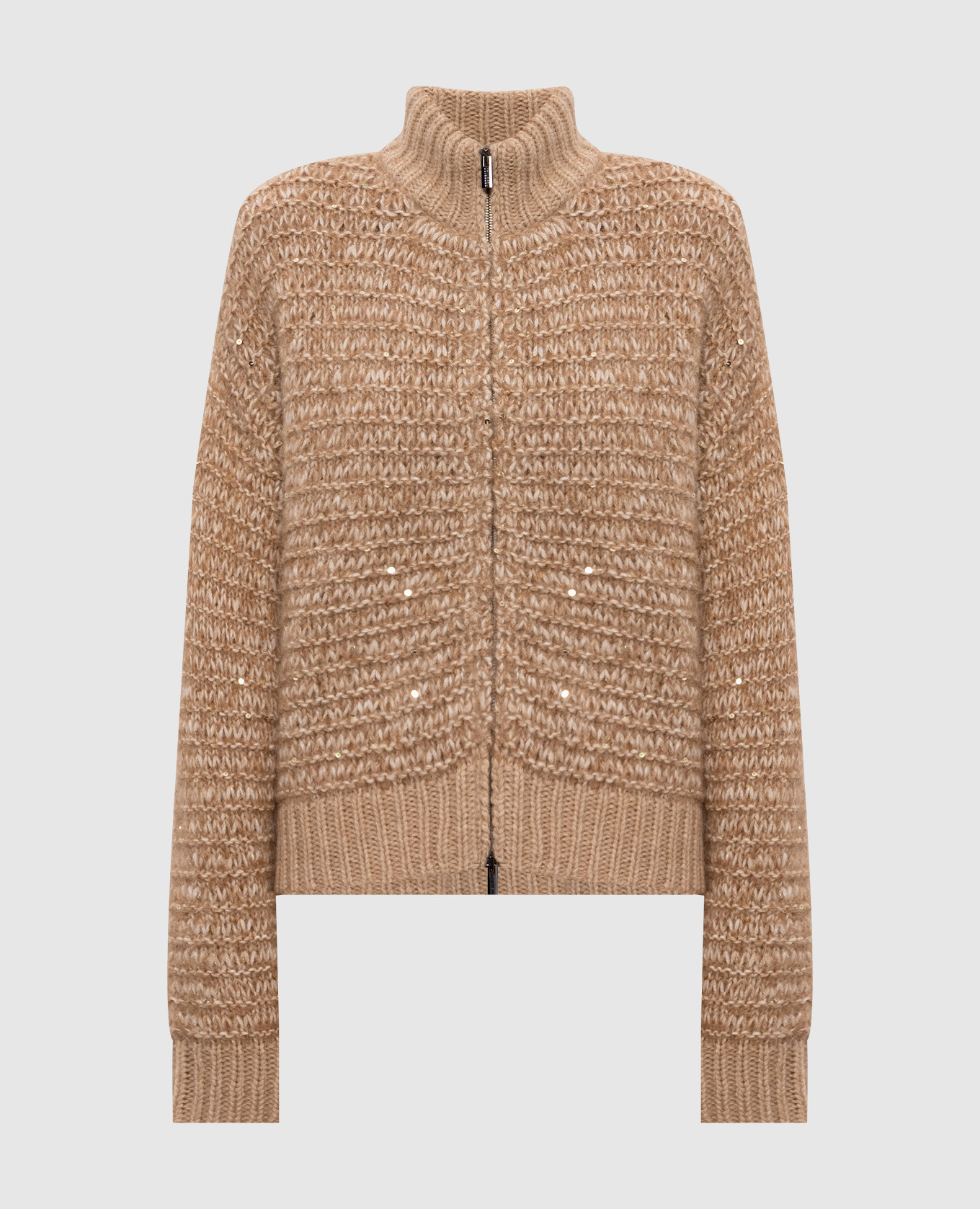 

Beige alpaca wool cardigan Peserico