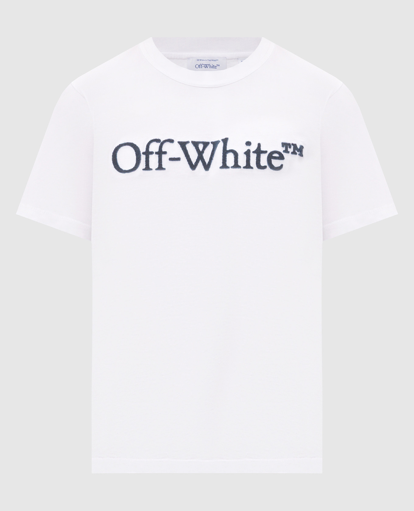 White T-shirt with textured logo