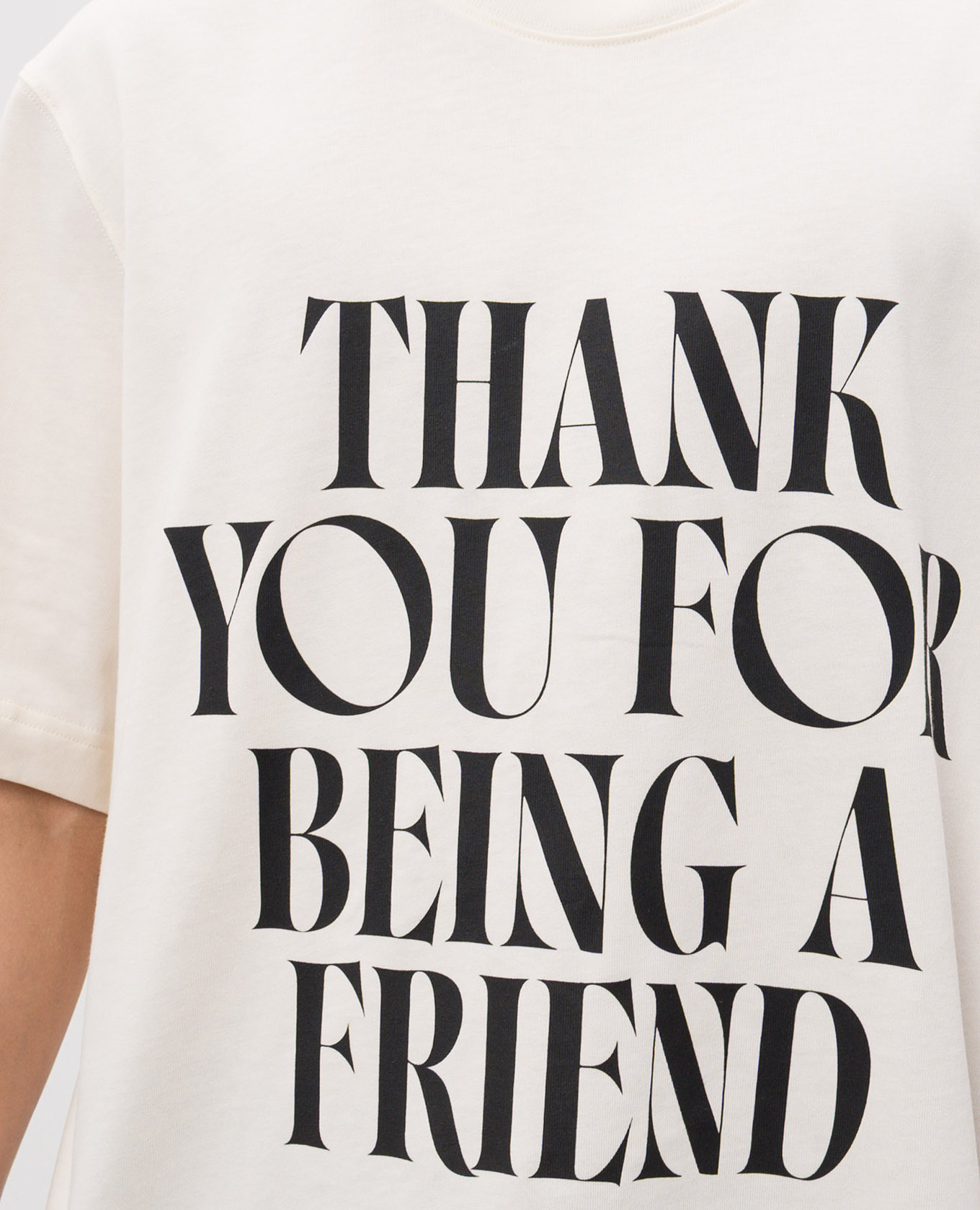 

Ivory T-shirt with inscription Ami Paris, Beige