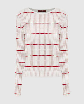 Max Mara MSTPEDONE white silk and wool polo collar jumper MSTPEDONE