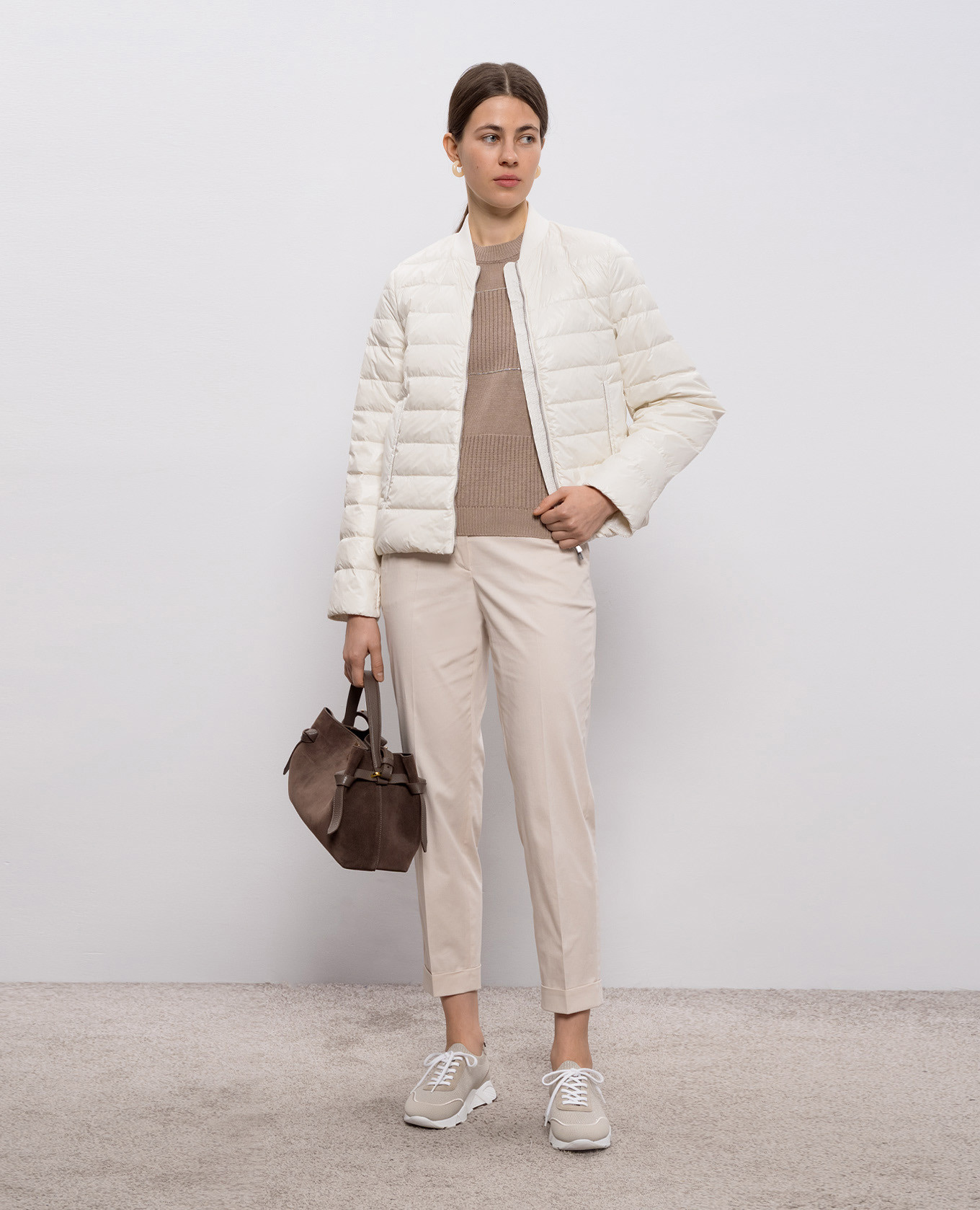 White pants with lapels Peserico 2