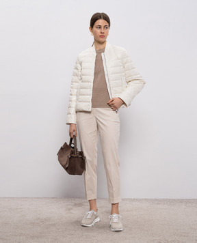 Peserico White pants with lapels A04629U01037