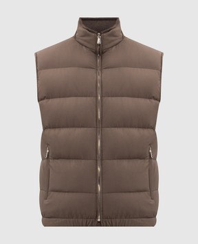 Enrico Mandelli Brown down vest 4T775A519V